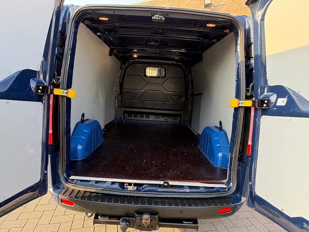 Ford Transit Custom 2.0TDCI 130PK Lang / Automaat / Cruiseco, Stof, 4 cilinders, Met garantie (alle), Blauw