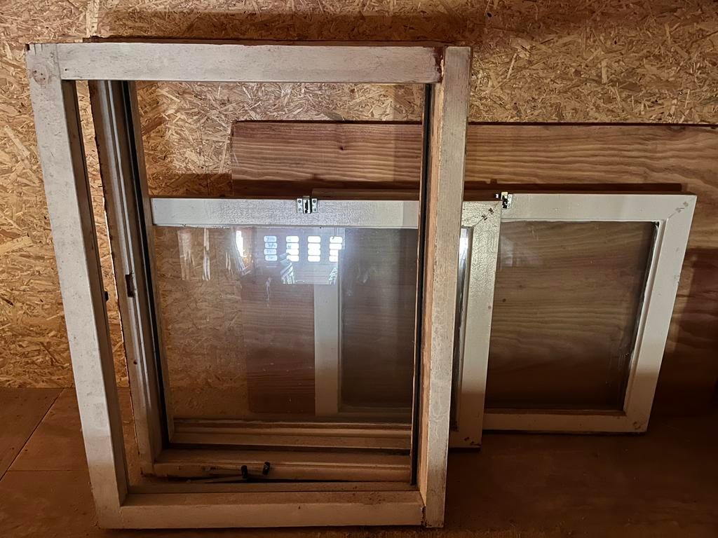 Kozijnen plus ramen, Ophalen, Gevelraam of Ruit, Gebruikt, 80 tot 120 cm