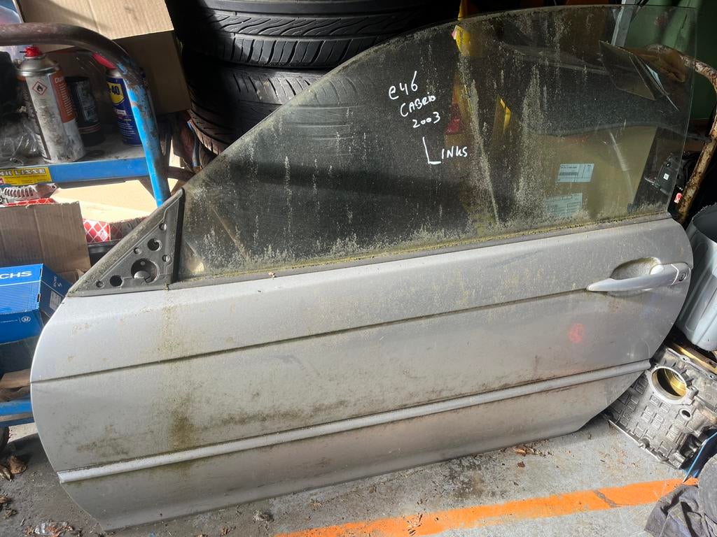 e46 coupe deur titan silber facelift portier, Auto-onderdelen, Ophalen, Gebruikt, Deur, Links