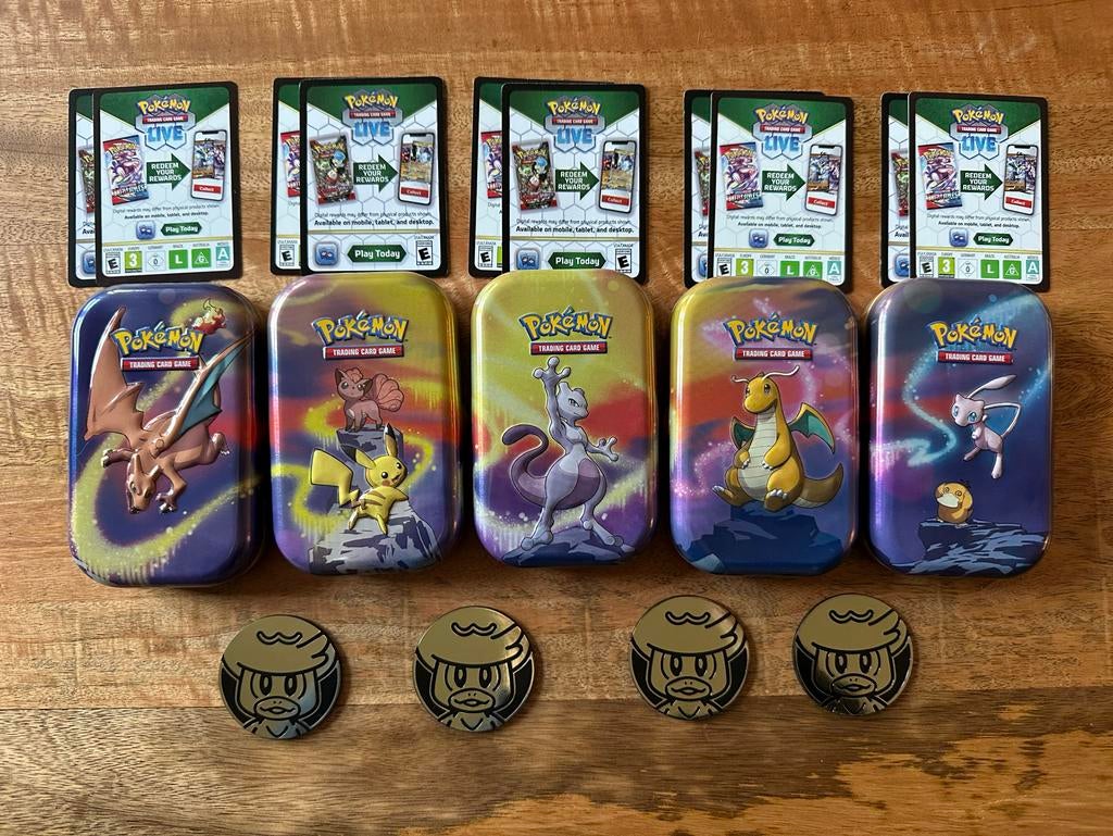 Pokémon Tins met Munten - Diverse Designs, Ophalen, Zo goed als nieuw, Overige typen