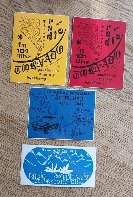 Sticker piraat amateur zender Radio HARSKAMP LUNTEREN, Ophalen of Verzenden, Zo goed als nieuw
