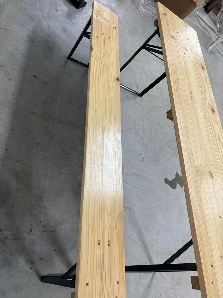 Nieuwe Biertafel met Bank - Makkelijk Op te Bergen, Ophalen, 50 tot 100 cm, Vijf personen of meer, Rechthoekig