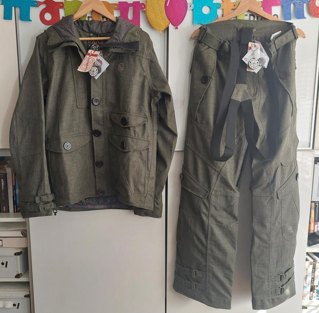 Four Elements ski-pak maat M kleur groen stof Tweed, Maat 38/40 (M), Ophalen of Verzenden, Pak, Nieuw