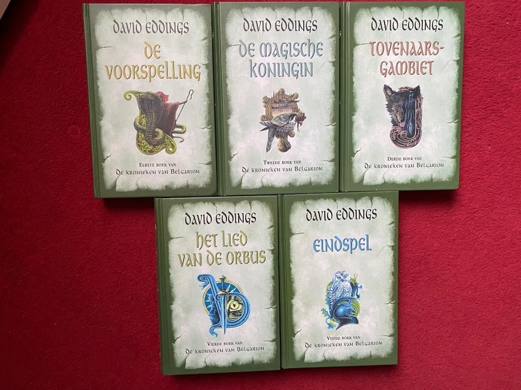 DAVID EDDINGS DE KRONIEKEN VAN BELGARION DE COMPLETE SERIE I, Boeken, Ophalen of Verzenden, Gelezen