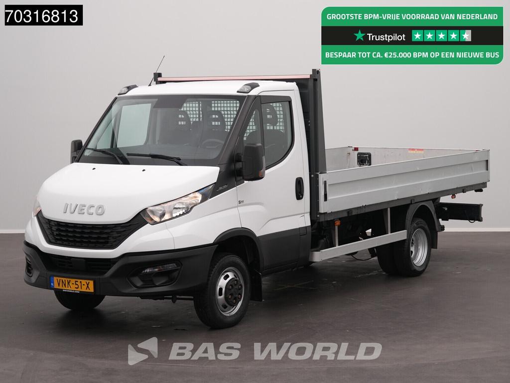 Iveco Daily 35C14 Open Laadbak Dubbellucht 3,5t Trekhaak Air, Stof, Gebruikt, Euro 6, Iveco