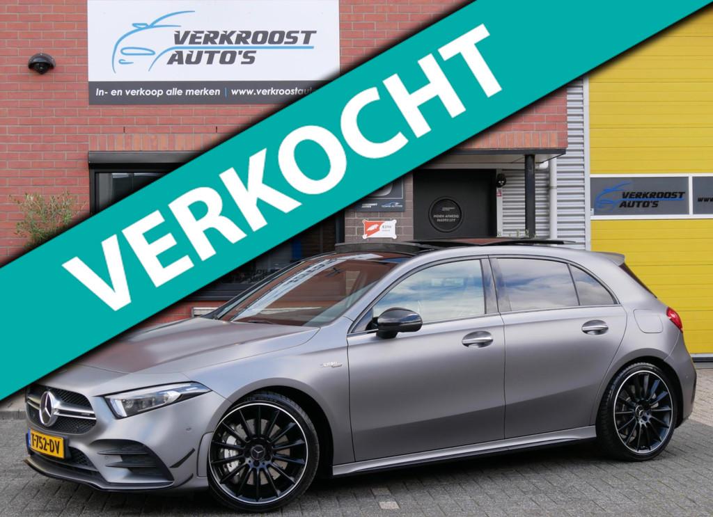 Mercedes-Benz A-klasse AMG 35 4MATIC Premium Plus pano. scha, Automaat, Gebruikt, Euro 6, 4 cilinders