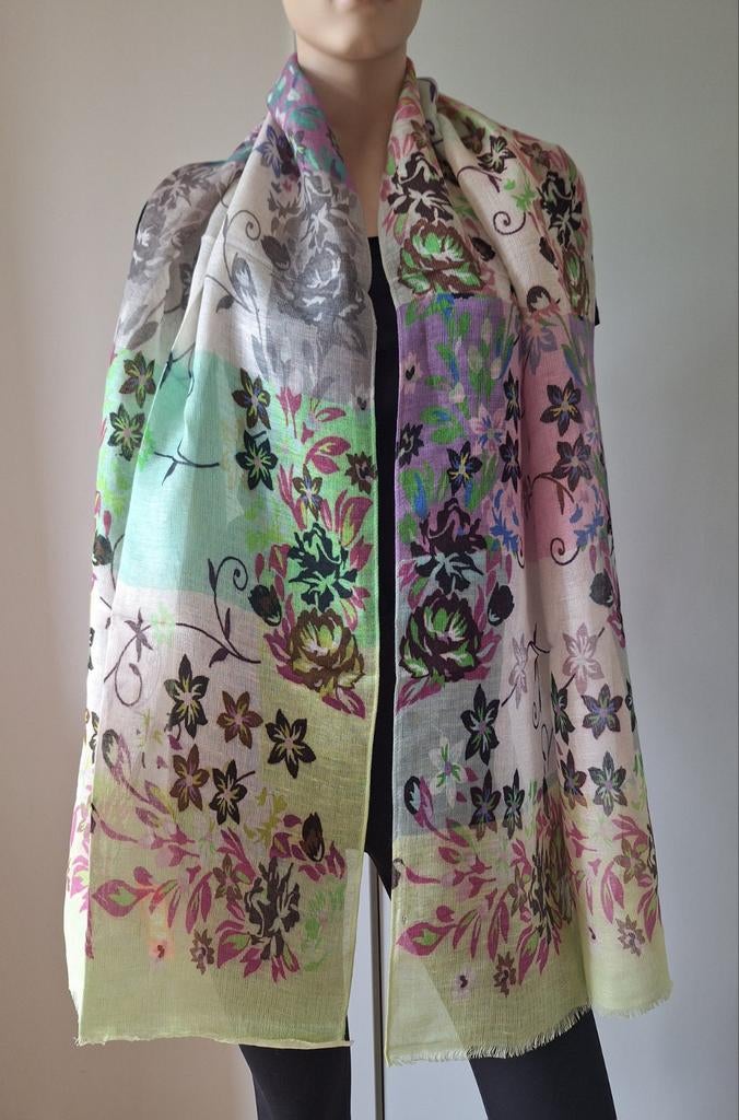 Nieuwe sjaal van Silk Route met bloemenmotief multicolor, Kleding | Dames, Mutsen, Sjaals en Handschoenen, Silk Route, Ophalen of Verzenden