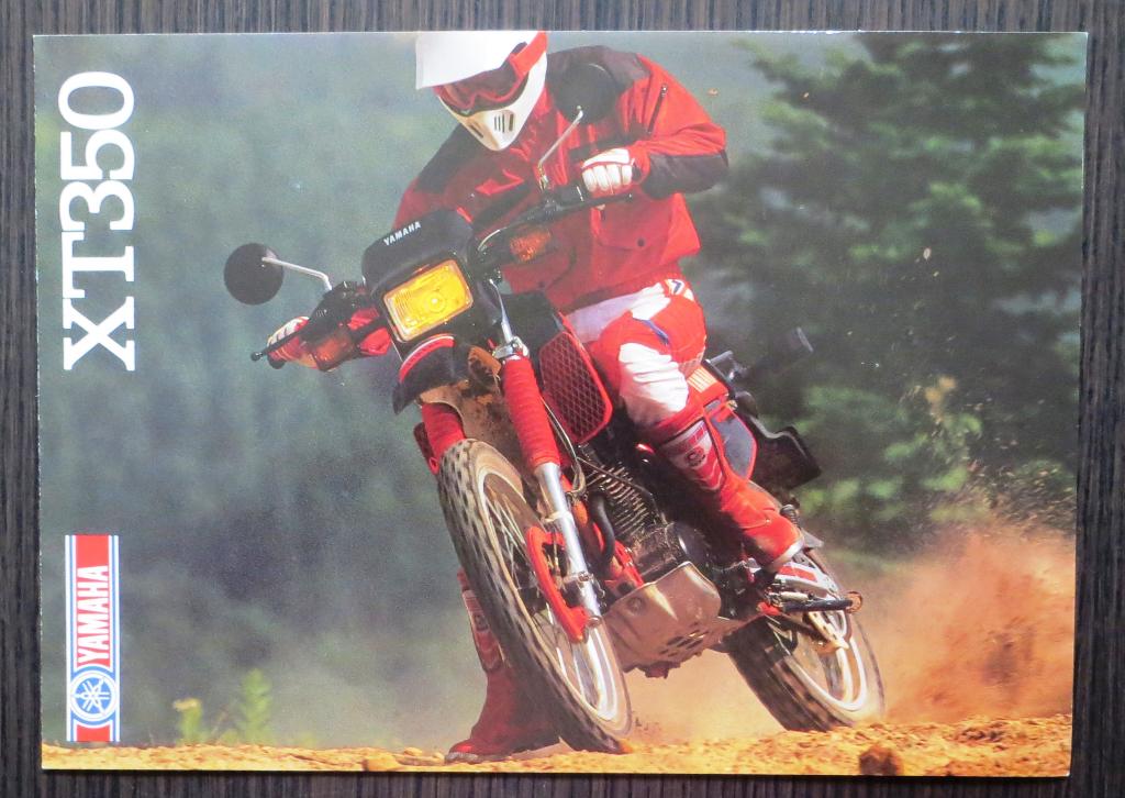 Folder Yamaha XT 350 - 1986 - 4 blz (Engels), Verzenden, Yamaha