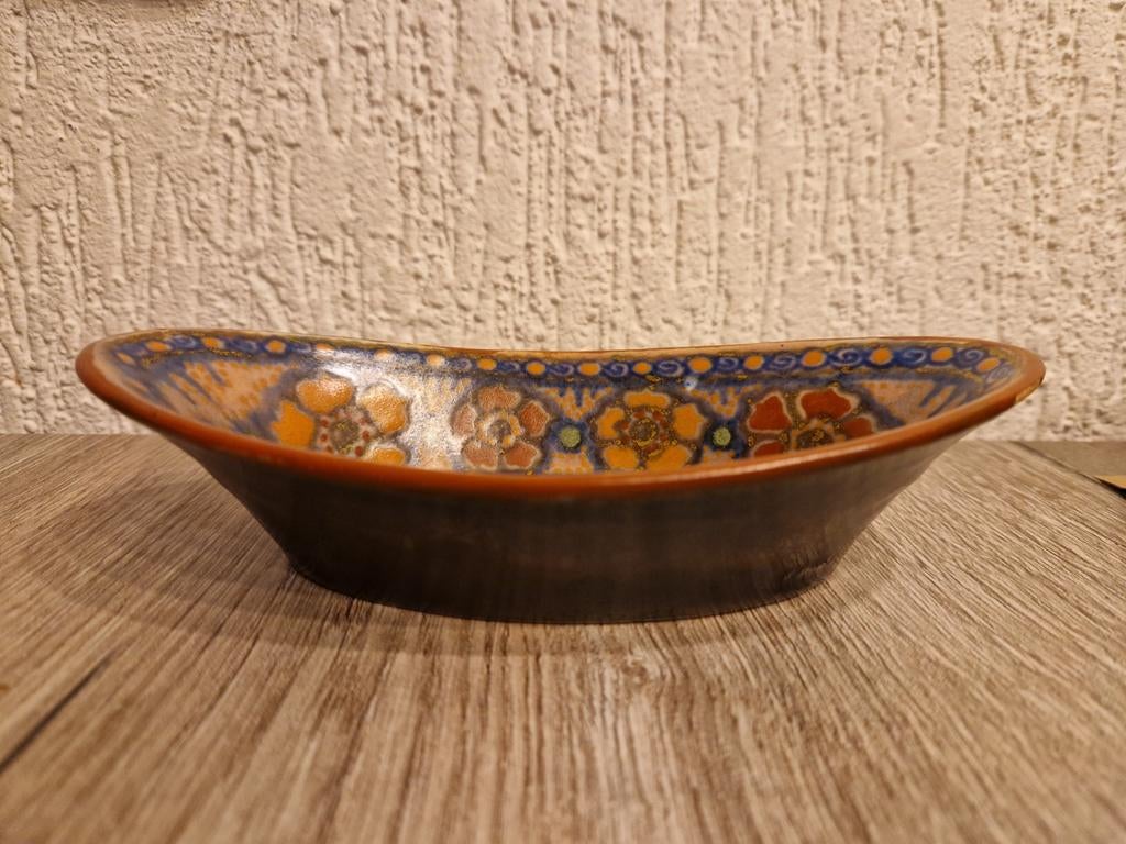 PZH Gouda ovaal bonbonschaaltje nr. 742 – plateel, Antiek en Kunst, Antiek | Schalen, Ophalen of Verzenden