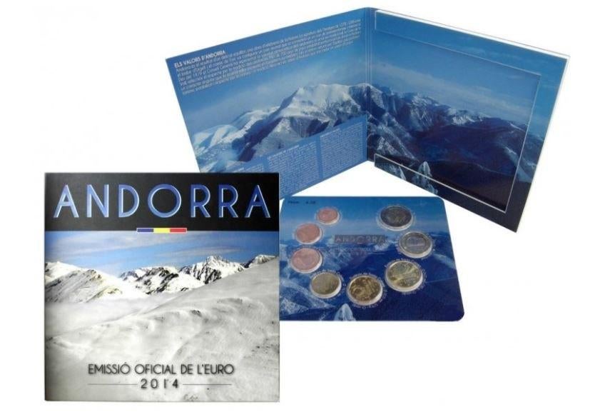 BU set Andorra 2014 Blister - 1 cent tm 2 euro, Ophalen of Verzenden, Overige landen, Overige waardes, Setje