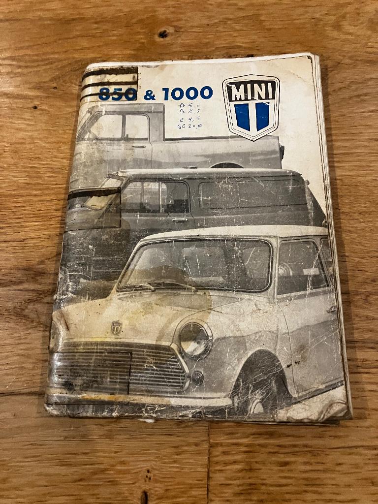 Instructie boek van austin Morris mini type 850 & 1000, Ophalen