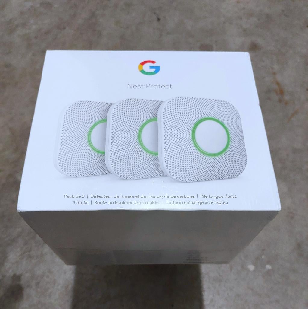 Google Nest Protect V2 Batterij nieuw in plastic seal 3 pack, Detector, Sensor of Melder, Nieuw, Ophalen of Verzenden, Rook