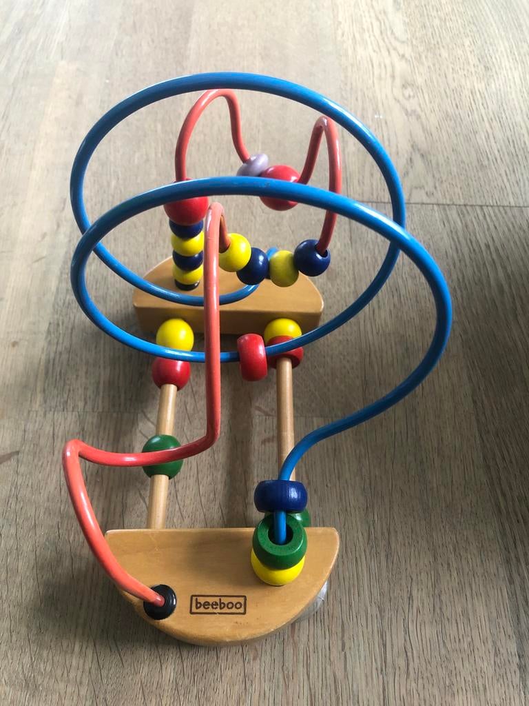 Houten kralenbaan - educatief speelgoed Beeboo, Ophalen of Verzenden, Gebruikt, Overige typen