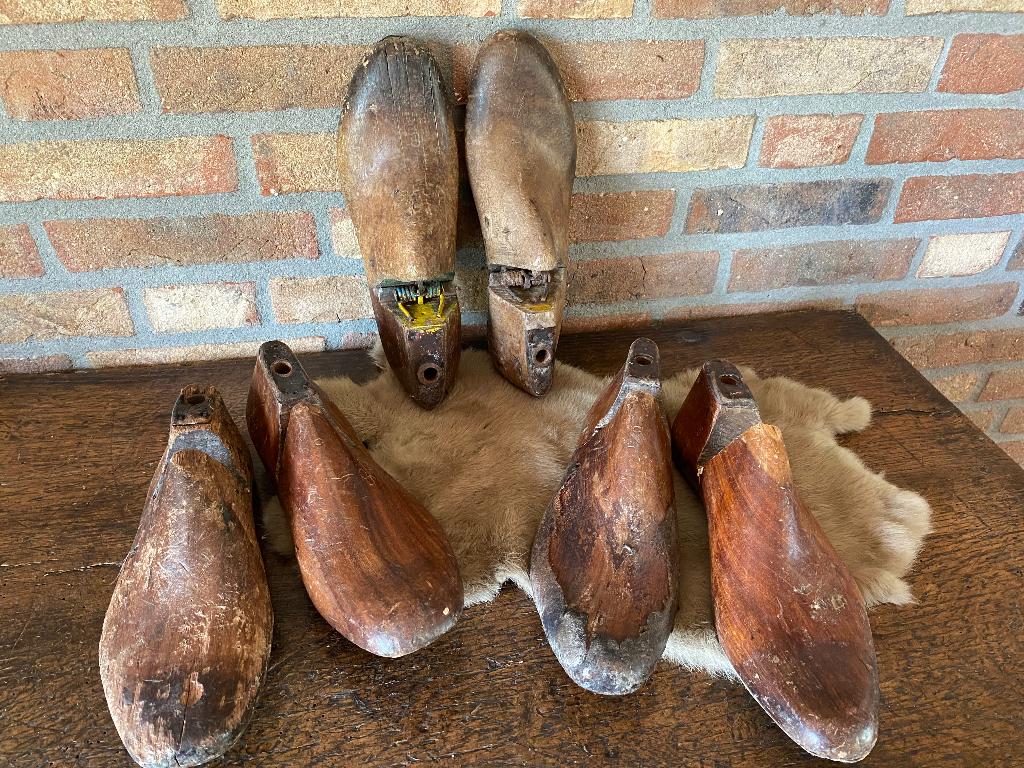 Brocante oude houten schoen mallen, Ophalen of Verzenden