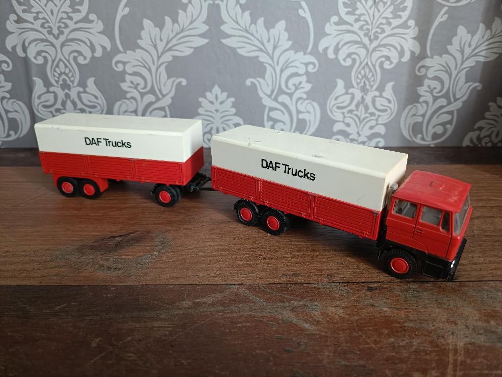 DAF 2800 + Bak wagen (DAF Trucks) 1:50 (Lion-car), Ophalen of Verzenden, Nieuw, Bus of Vrachtwagen, Lion Toys
