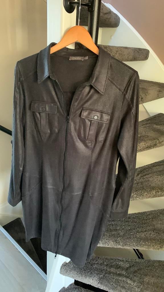 GEISHA lederlook zwart tuniek/jurkje XL, Ophalen of Verzenden, Zo goed als nieuw, Maat 42/44 (L), Zwart