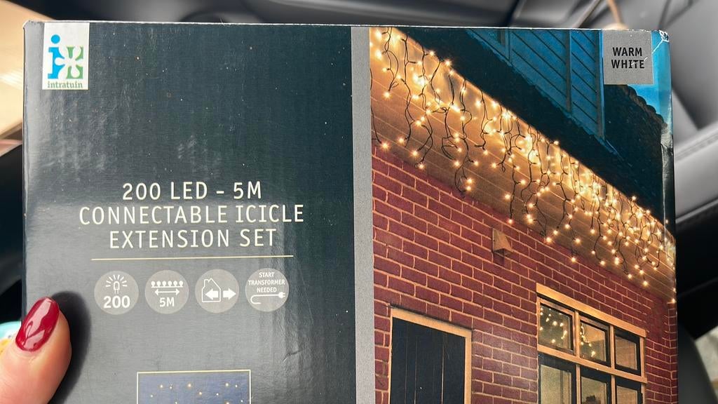 Kerstverlichting ijspegel warm wit outdoor, Kunststof, Minder dan 50 watt, Nieuw, Ophalen of Verzenden