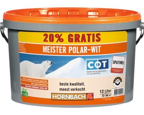 MEISTER Latex verf 12L Ral 9001 (crème wit) plm 75m2, Verzenden, Nieuw, Beige