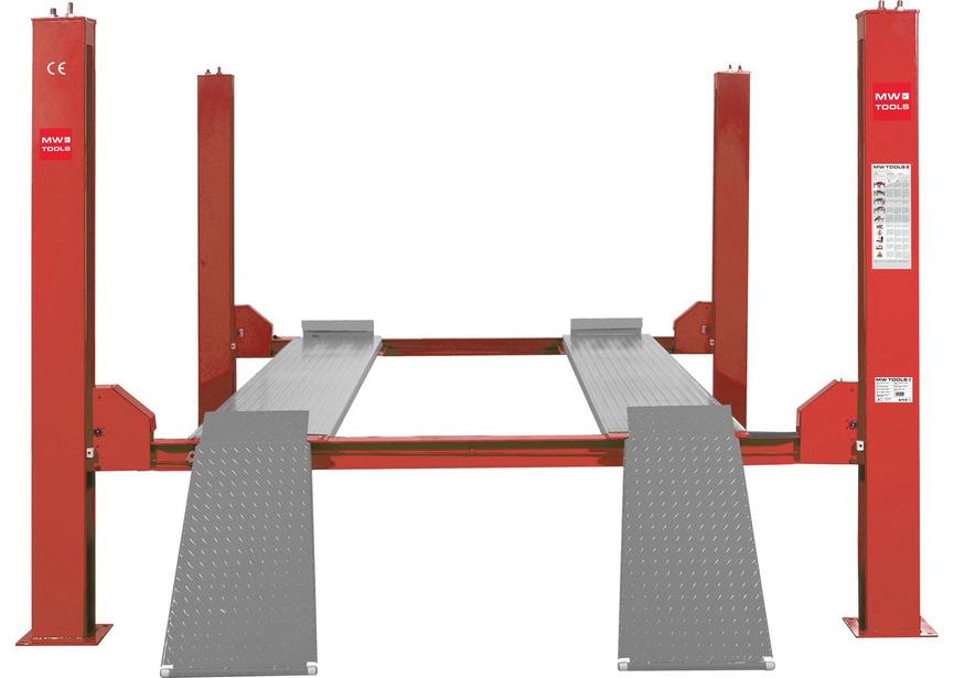4-koloms hydraulische hefbrug 3,5T 230V MW Tools / Nieuw, Ophalen of Verzenden, Nieuw