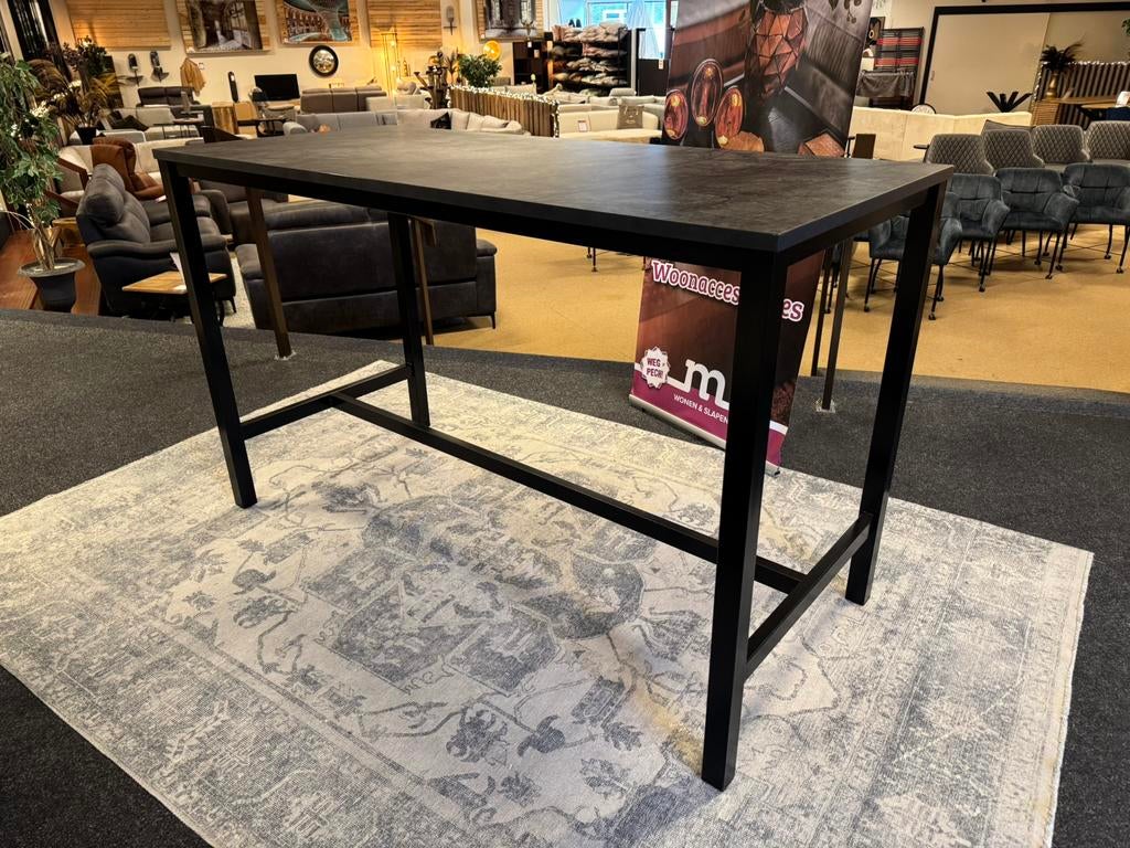 Bartafel Vivian zwart/Antraciet 180x80x110 direct/leverbaar, Ophalen, Zo goed als nieuw, Mwonenenslapen, Mwonenenslapen@ziggo.nl