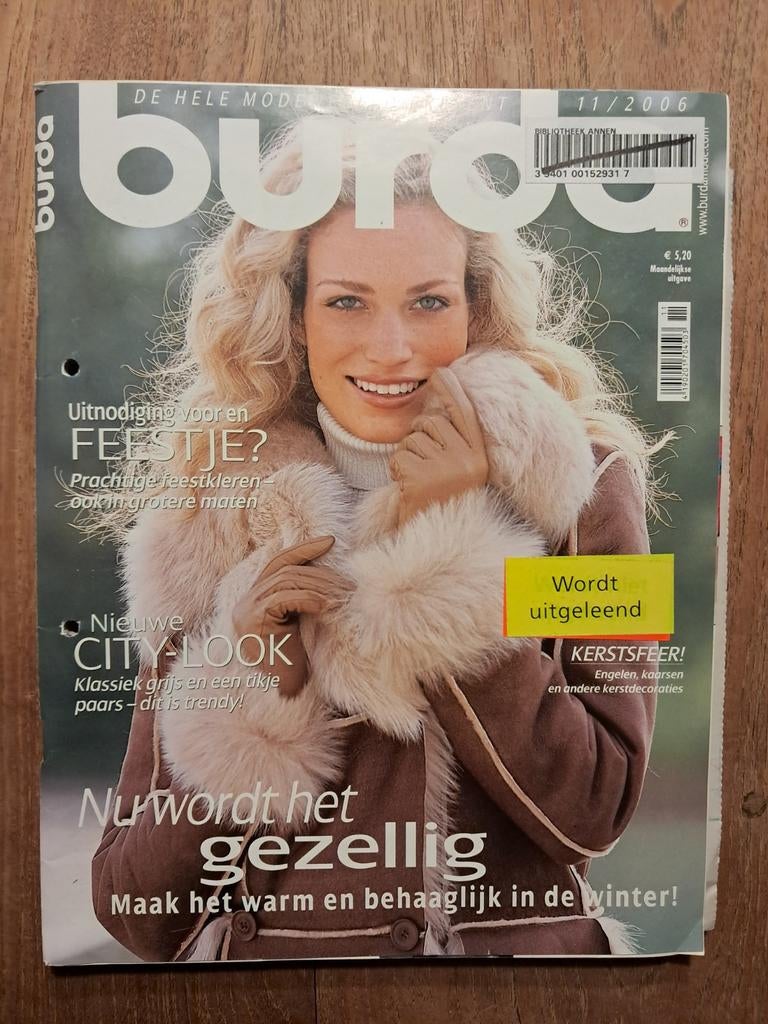 Burda november 2006, Ophalen of Verzenden, Vrouw, Burda