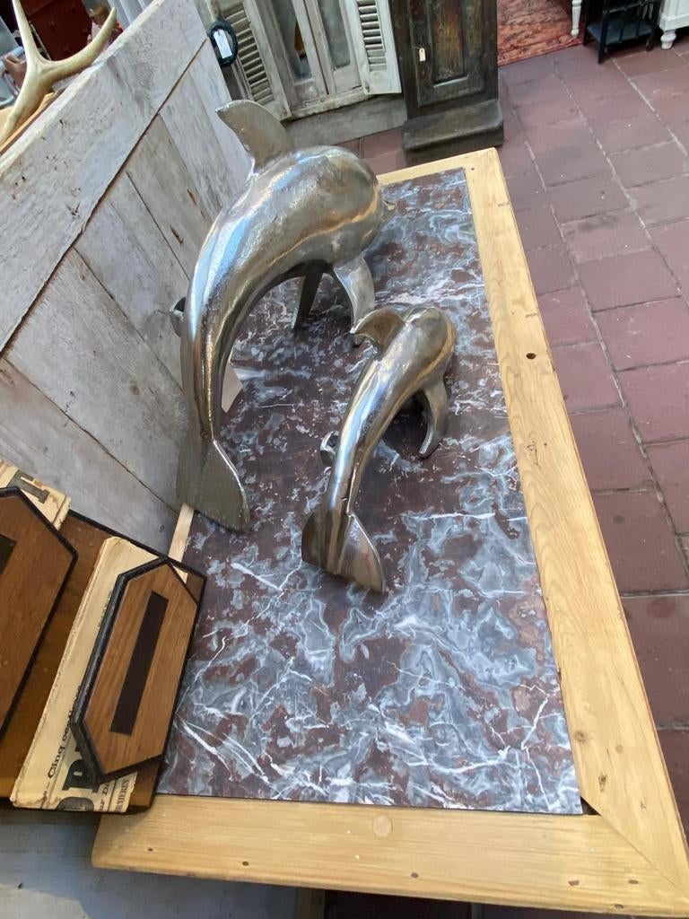 Landelijk oud grenen kast ladekast met marmer, Ophalen