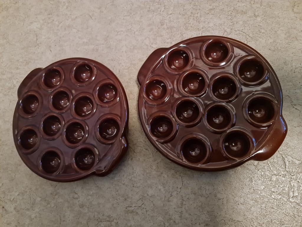 Vintage Escargot Borden - Set van 2, Ophalen of Verzenden, Zo goed als nieuw