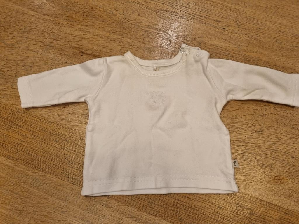 Wit Shirtje met Lange Mouwen - maat 56, Gebruikt, Jongetje of Meisje, Ophalen of Verzenden, Frugi