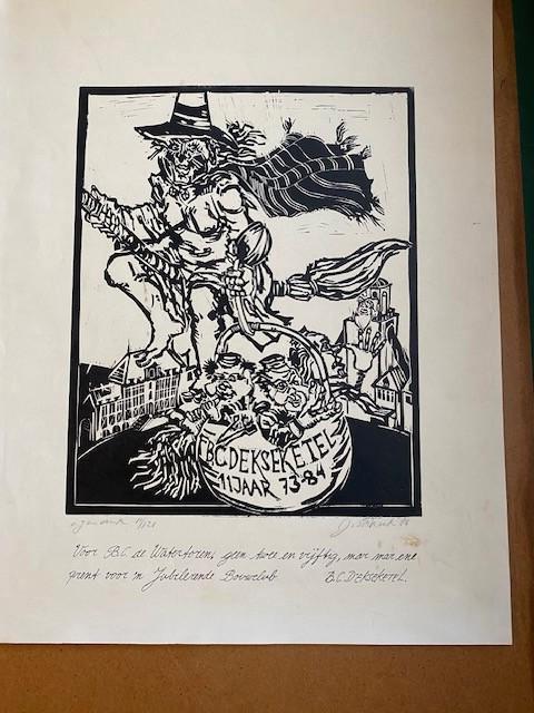 poster vastenavend BC d'Ekseketel Bergen op Zoom 1973 - 1984, Ophalen, Rechthoekig Staand, Zo goed als nieuw, A1 t/m A3