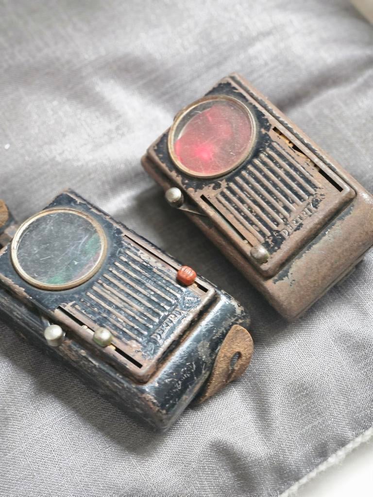 2 Antieke Detrix Lampen - Gebruikte Staat, Antiek en Kunst, Antiek | Overige Antiek, Ophalen of Verzenden