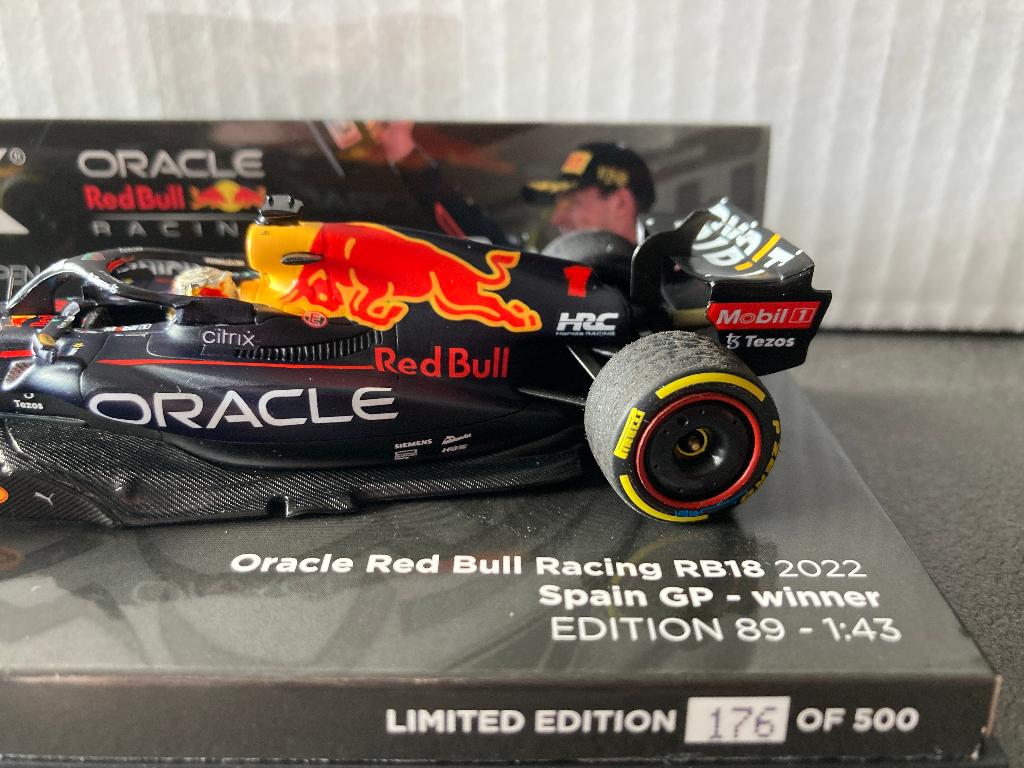 ✅ Max Verstappen 1:43 editie 89 Winner Spain GP 2022 RB18, Ophalen of Verzenden, Nieuw, Formule 1