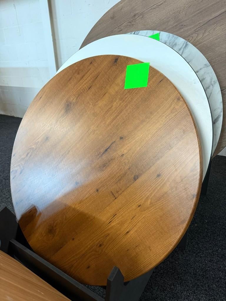 Ronde Tafelbladen Ø100 cm – 11 stuks beschikbaar, Huis en Inrichting, Tafels | Eettafels, Ophalen, Overige materialen, Gebruikt