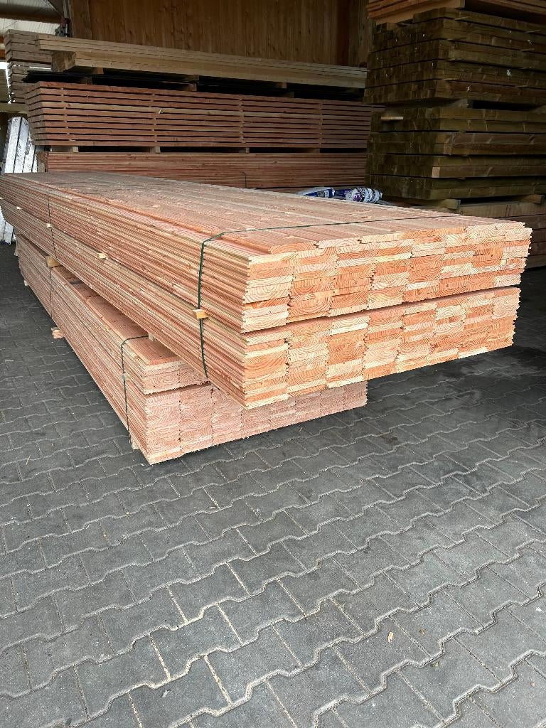 Douglas vellingdelen | Dakbeschot | 18x145 Planken, Ophalen of Verzenden, Nieuw, 250 cm of meer, Planken