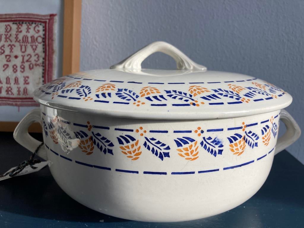 Brocante Franse dekschaal, Antiek en Kunst, Ophalen