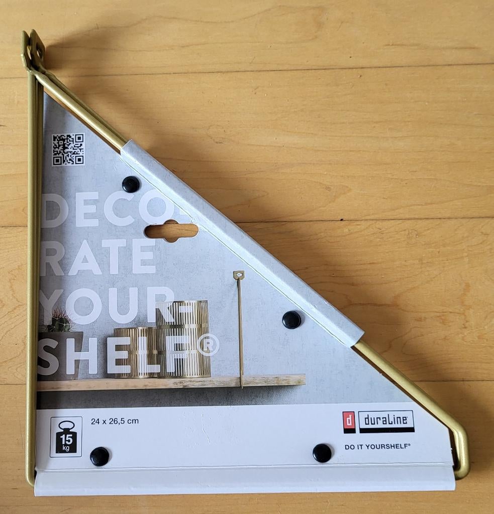 Nieuw Duraline Plankdrager metaal dun messing, 2 stuks, Ophalen of Verzenden, Nieuw