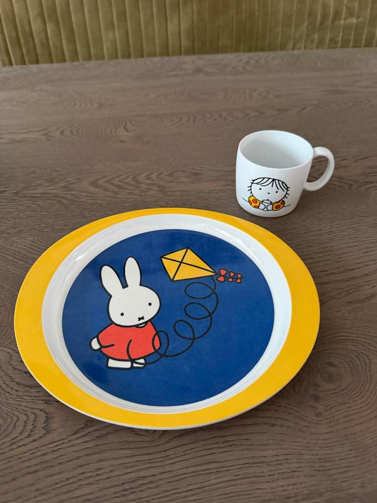 Dick Bruna Bord en Beker Set - Kinder Servies, Ophalen of Verzenden, Zo goed als nieuw