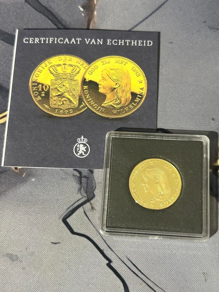 Wilhelmina 10 Gulden 1892 Herdenkingsmunt, Postzegels en Munten, Munten | Nederland, Koningin Wilhelmina, Losse munt, 10 gulden