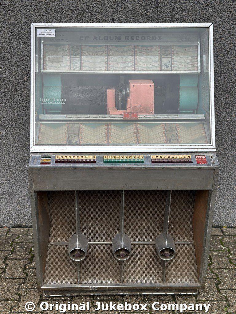 JUKEBOX: Seeburg model 201 jukebox, Ophalen, 1950 tot 1960, Zo goed als nieuw, USA
