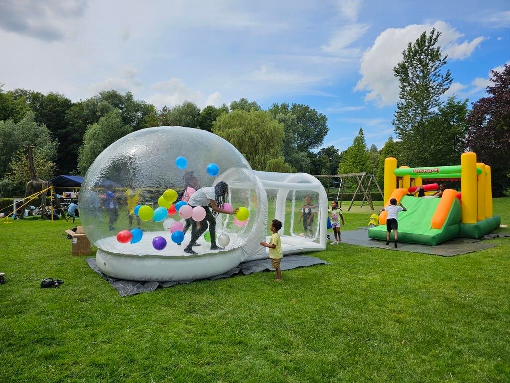 Bubbelhuis met Trampoline te huur – ACTIE €100 per dag!, Ophalen of Verzenden