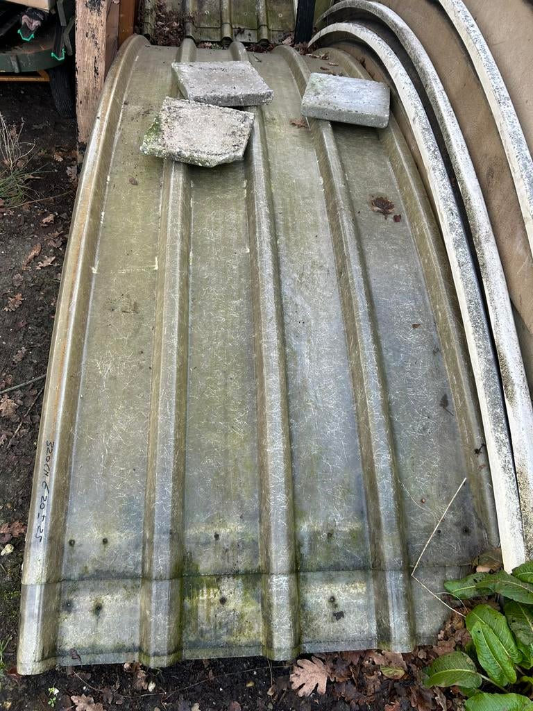 Gebogen polyester golfplaat carport, afdak, dakbedekking, Ophalen, Kunststof, Gebruikt, Overige kleuren