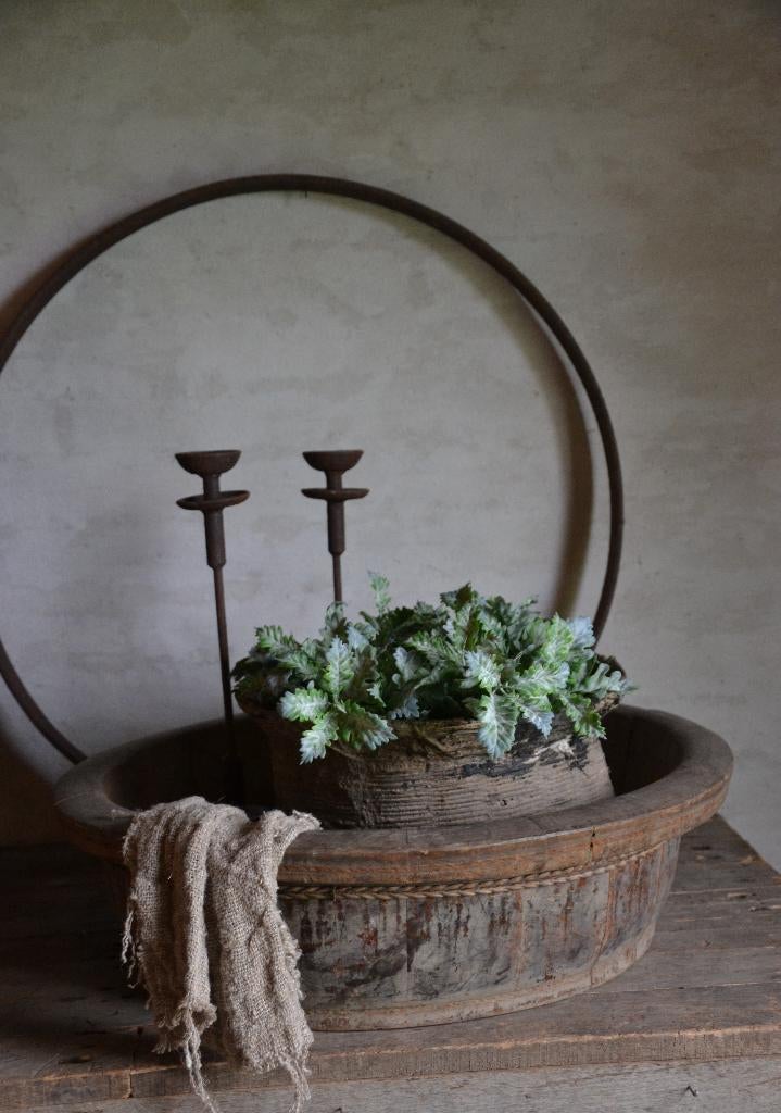 Nepalese oude houten olijfbak, Ophalen of Verzenden, Nieuw, Rechthoekig, Hout