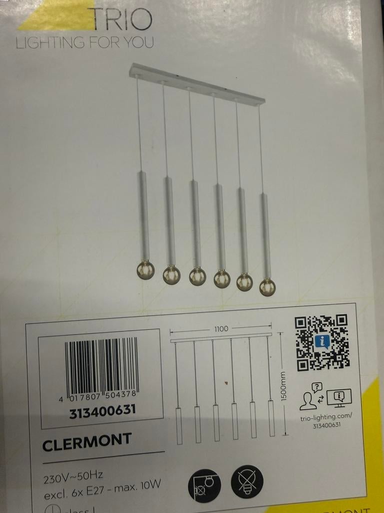 Te koop: stijlvolle Clermont hanglamp, Ophalen, Nieuw, Minder dan 50 cm