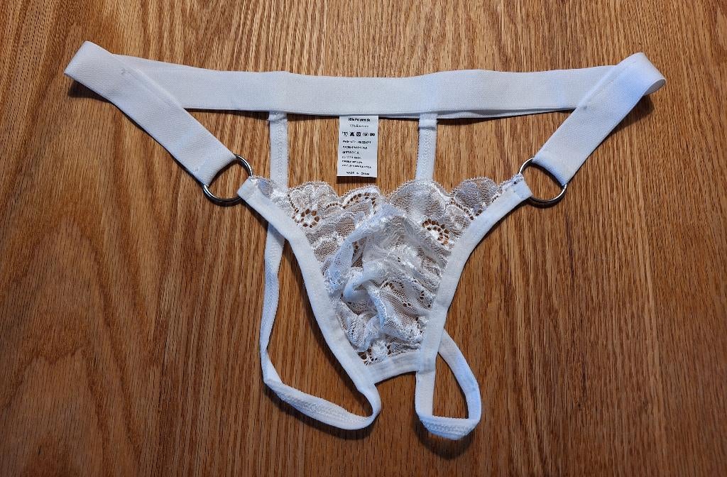 Transparant Kanten jockstrap maat M, Kleding | Heren, Ondergoed, Verzenden, Wit, Overige typen