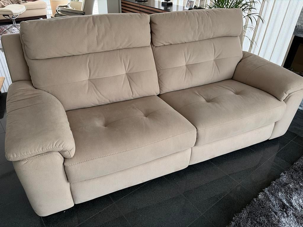 Prachtige alcantara loungebank, Ophalen, Gebruikt, Tweepersoons, 75 tot 100 cm