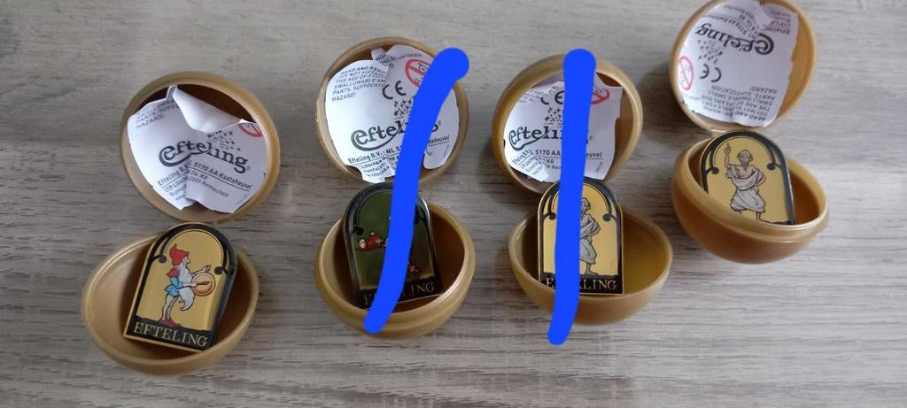 4 efteling pins 1x Jonas en kelner verkocht, Ophalen, Nieuw, Button of Speldje