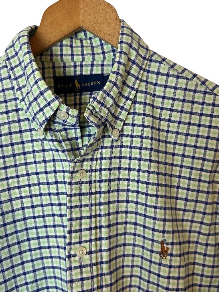 Ralph Lauren blouse L, Ophalen of Verzenden, Zo goed als nieuw, Halswijdte 41/42 (L), Groen