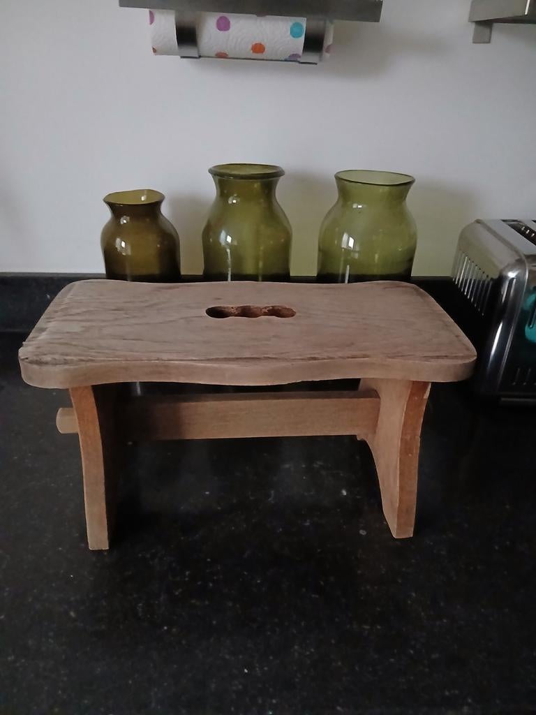 Oud voeten bankje / krukje, Ophalen of Verzenden