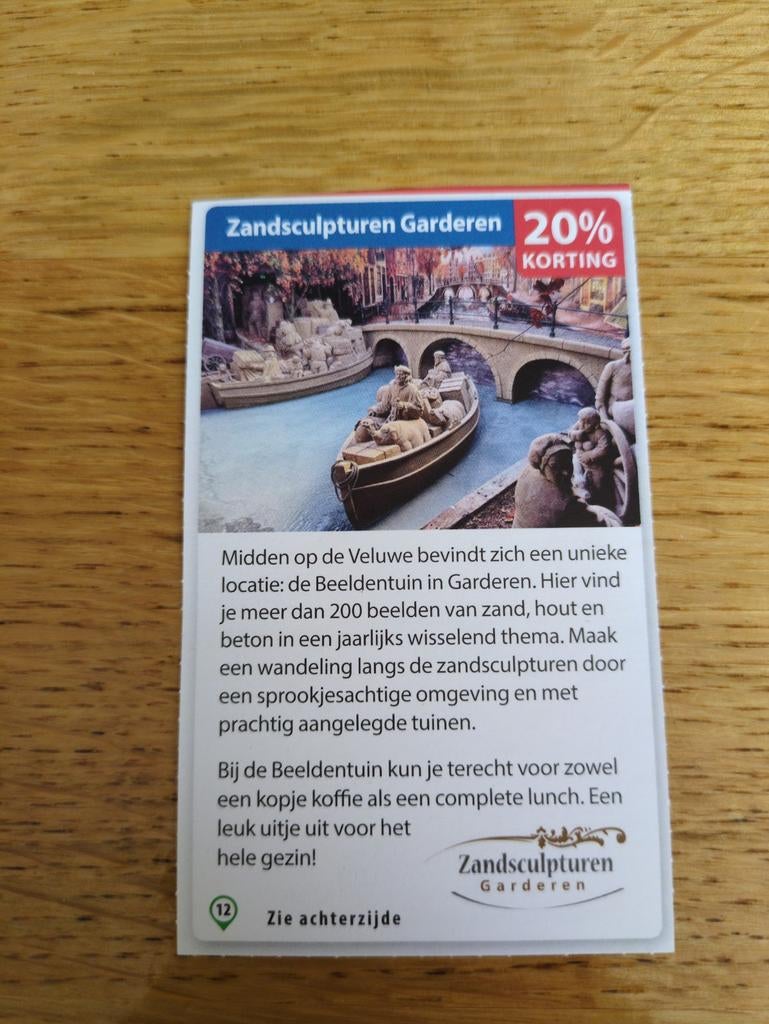 Kortingsbon voor Zandsculpturen Garderen, Tickets en Kaartjes, Drie personen of meer, Kortingskaart