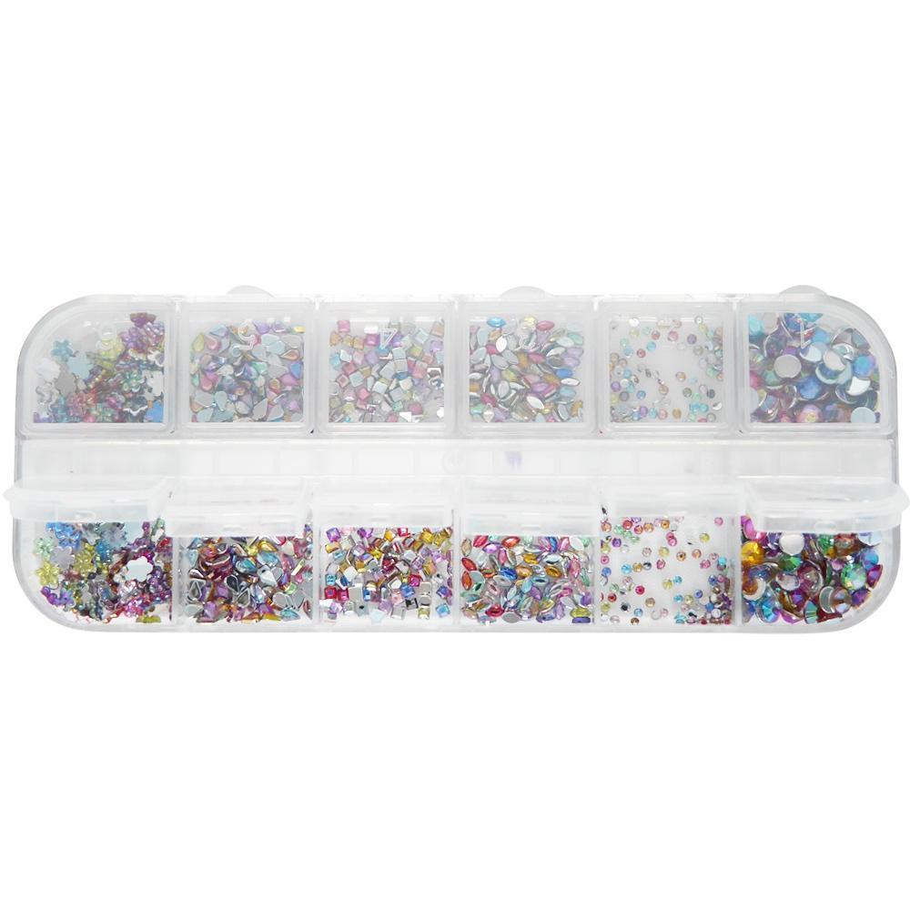 2 +1 Gratis - Strass Steentjes Nailart – Colormix 500 Stuks, Overige kleuren, Verzenden, Nieuw, Handen en Nagels