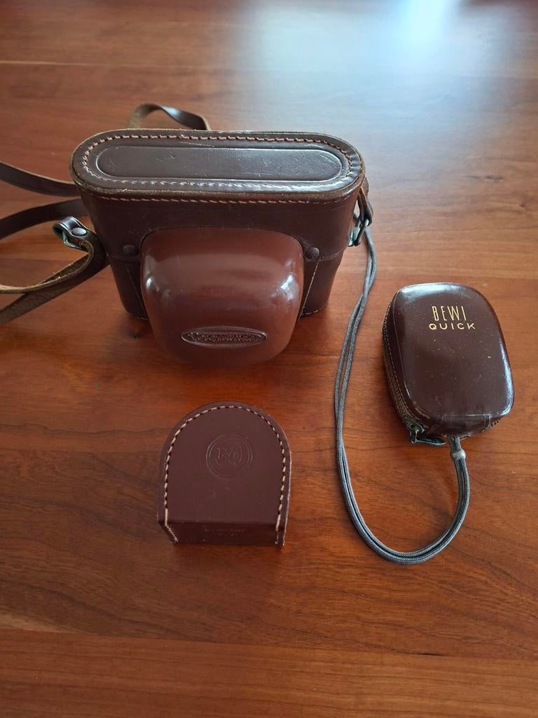 Voigtländer analoge camera met tas en lichtmeter, Ophalen of Verzenden